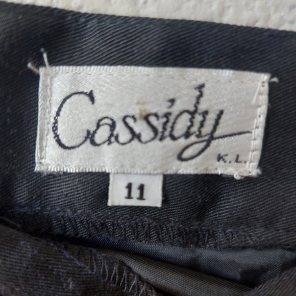 Cassidy K.L. Black Retro 80's Pencil Skirt Size 11 Work Vixen Career wear Office - Picture 3 of 3